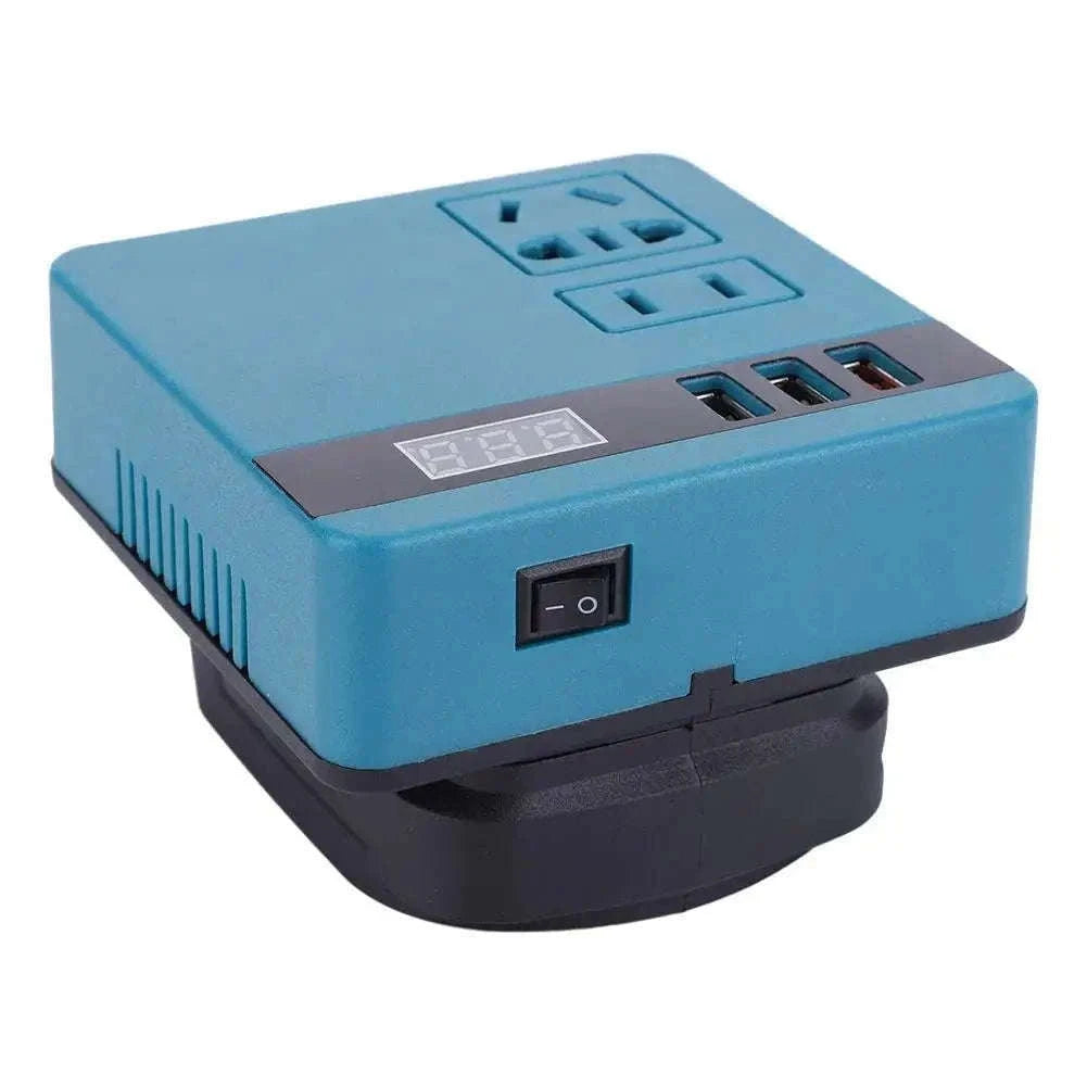 120W Electric Tool Battery Inverter DC 18V-21V to AC 220V-YELLOW