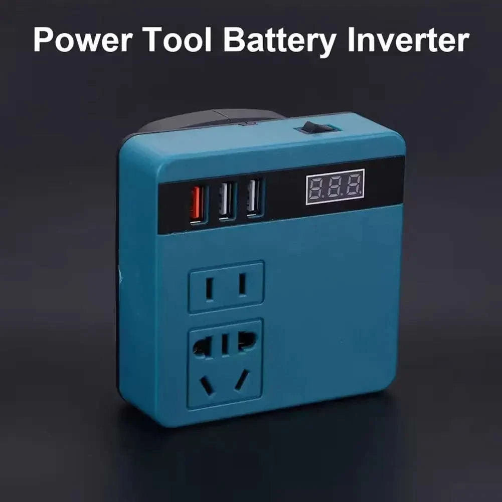 120W Electric Tool Battery Inverter DC 18V-21V to AC 220V-YELLOW