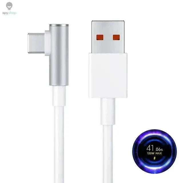 120W Fast Charger Cable for Xiaomi and Redmi Phones-WHITE / 1m