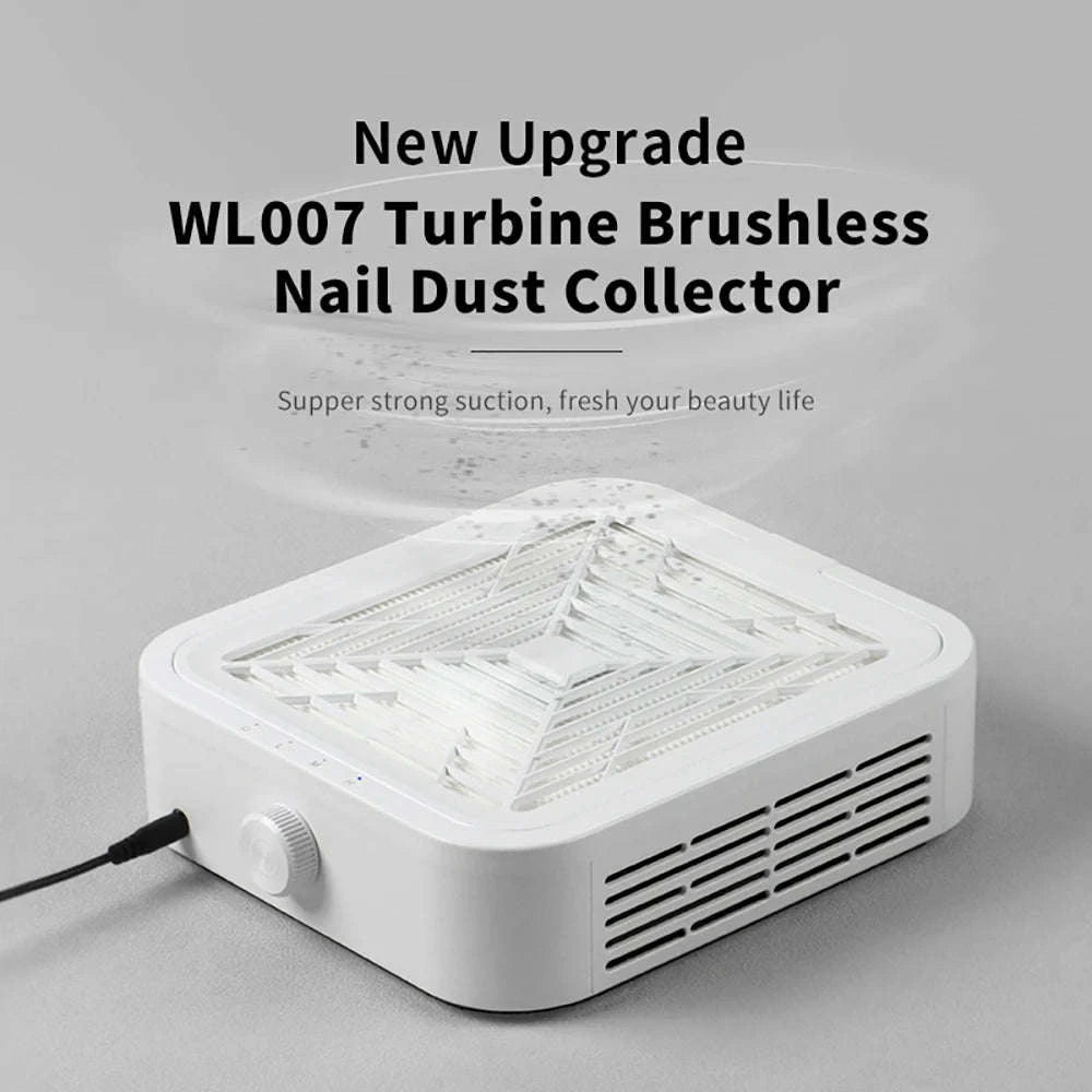 120W Nail Dust Collector with Adjustable Speed & Reusable Filter-FR-White / EU / france