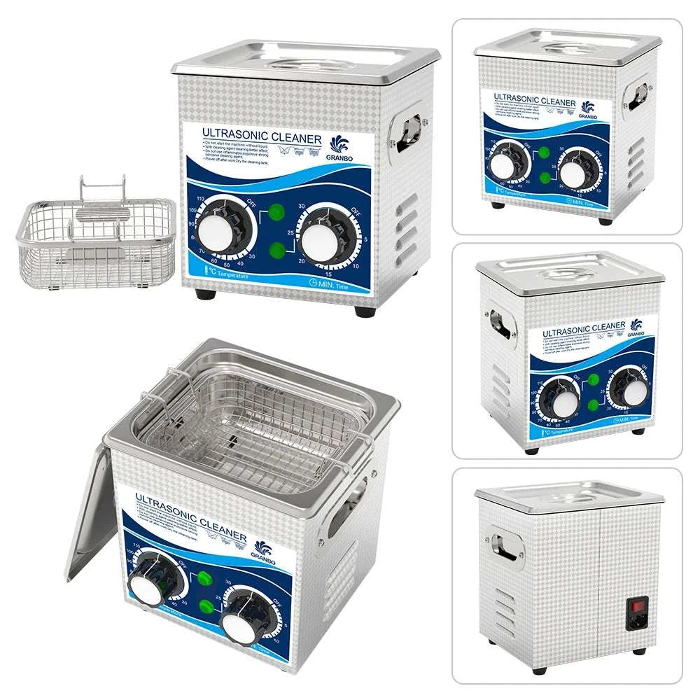 120W Ultrasonic Cleaner 1.3L with Heat & Timer for Jewelry Glasses-1.3L 60W / US