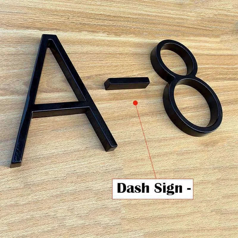 125mm Black Outdoor House Number Sign in Zinc Alloy-9