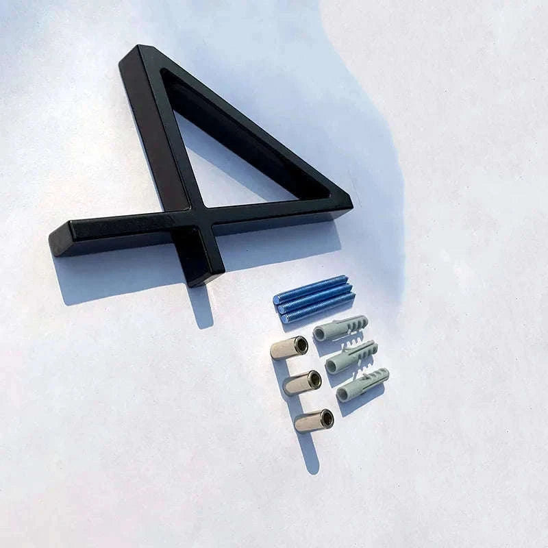 125mm Black Outdoor House Number Sign in Zinc Alloy-9