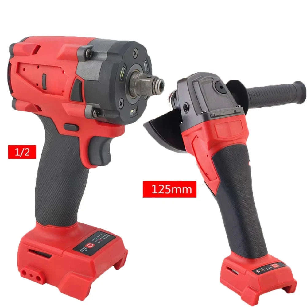 125mm Brushless Electric Angle Grinder Electric Driver 1/2" Repair Impac Wrench Devices Combo Kit for Milwaukee 18V Battery-United States