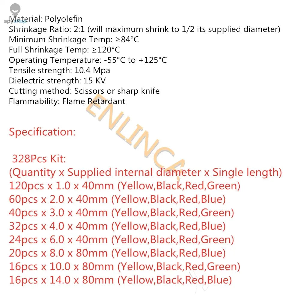 127-750pcs Heat-shrink Tubing Thermoresistant Tube Heat Shrink Wrapping Kit Electrical Connection Wire Cable Insulation Sleeving Spy-shop.com