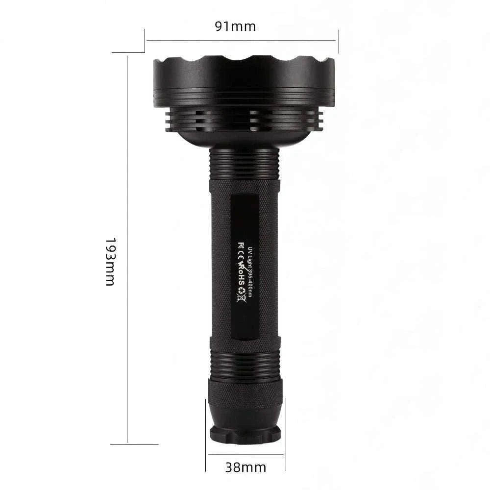 128 LED UV Flashlight for Stains, Minerals, and Night Scans-128UV 395nm / black