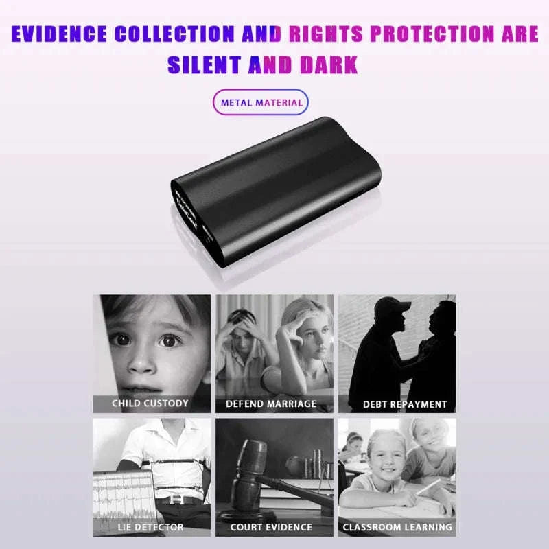 128GB 500‑Hour Digital Voice Recorder with Magnetic Mount-Voice recorder / China Mainland / 128 GB