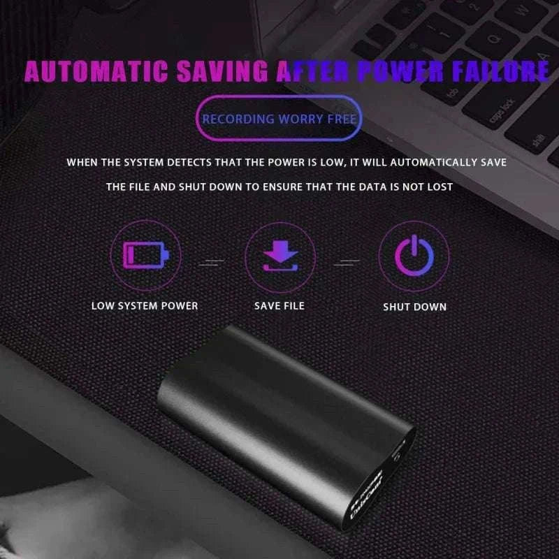 128GB 500-Hour Digital Voice Recorder with Magnetic Mount-Voice recorder / China Mainland / 128 GB