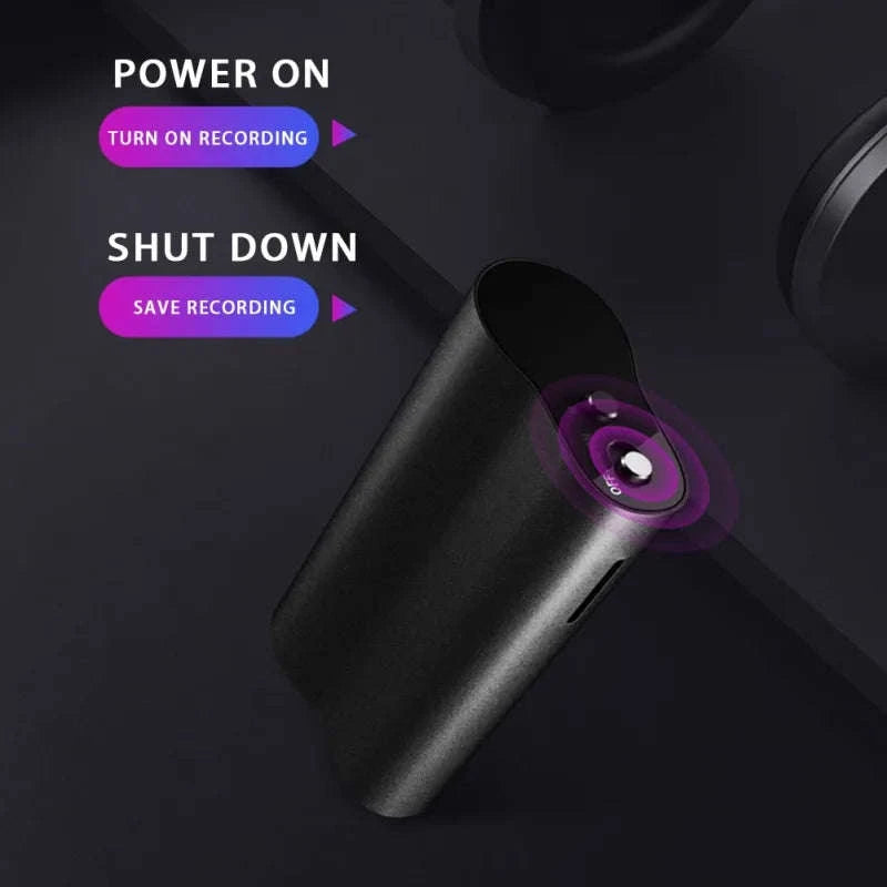 128GB 500‑Hour Digital Voice Recorder with Magnetic Mount-Voice recorder / China Mainland / 128 GB