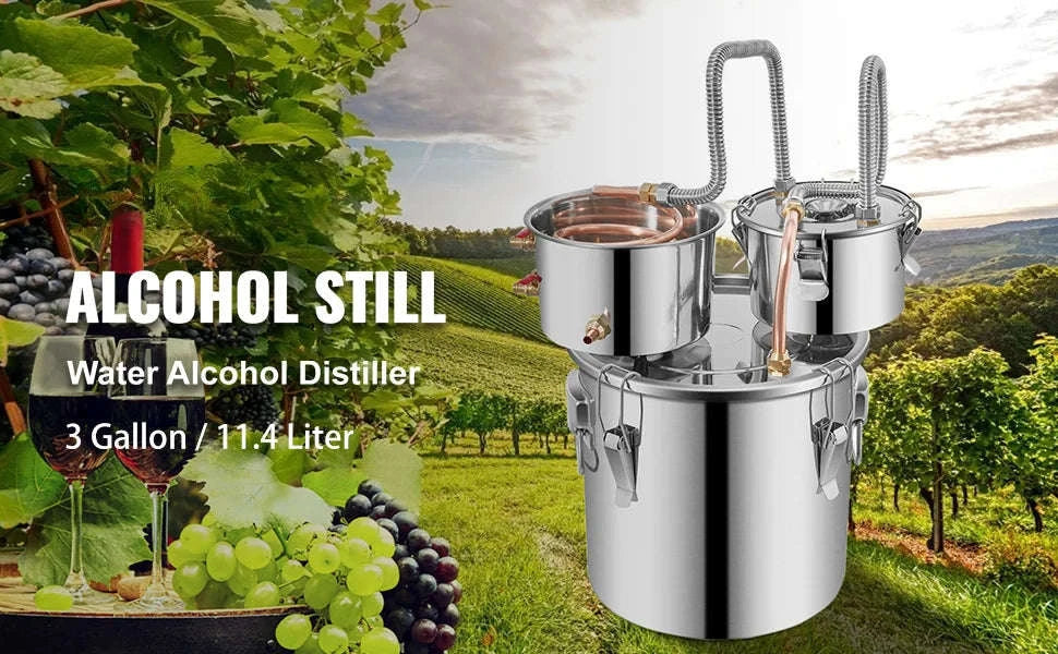 12L/30L Stainless Steel Alcohol Distiller Still Kit-12L / Germany