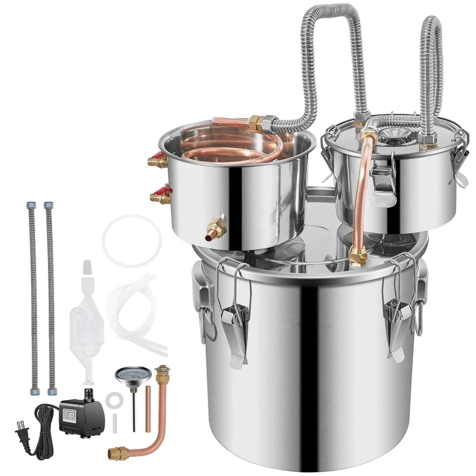 12L/30L Stainless Steel Alcohol Distiller Still Kit-12L / Germany