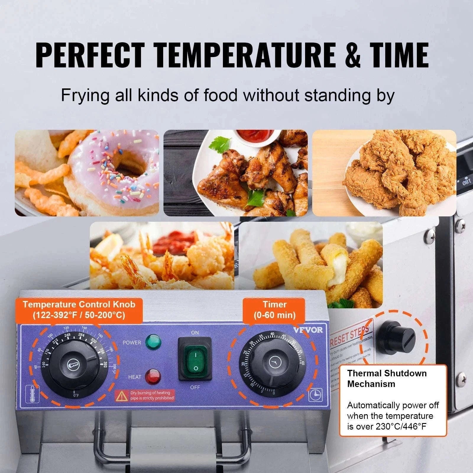 12L Commercial Electric Deep Fryer with Dual Tanks-not timer no filter / Dual Tanks / EU|GERMANY