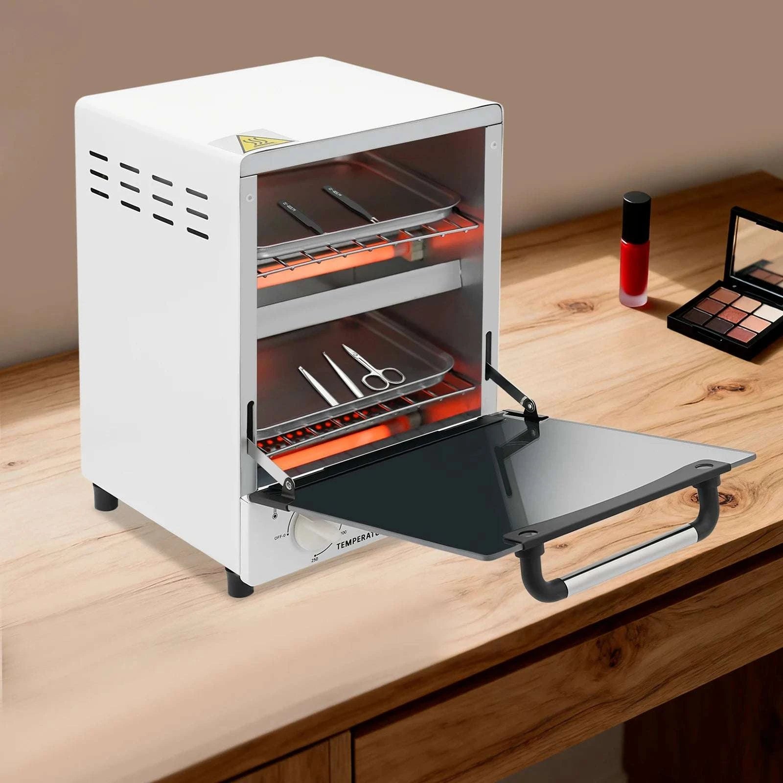 12L Infrared Heat Sterilizer 1000W Nail & Salon Tool Cleaner-WHITE / United States