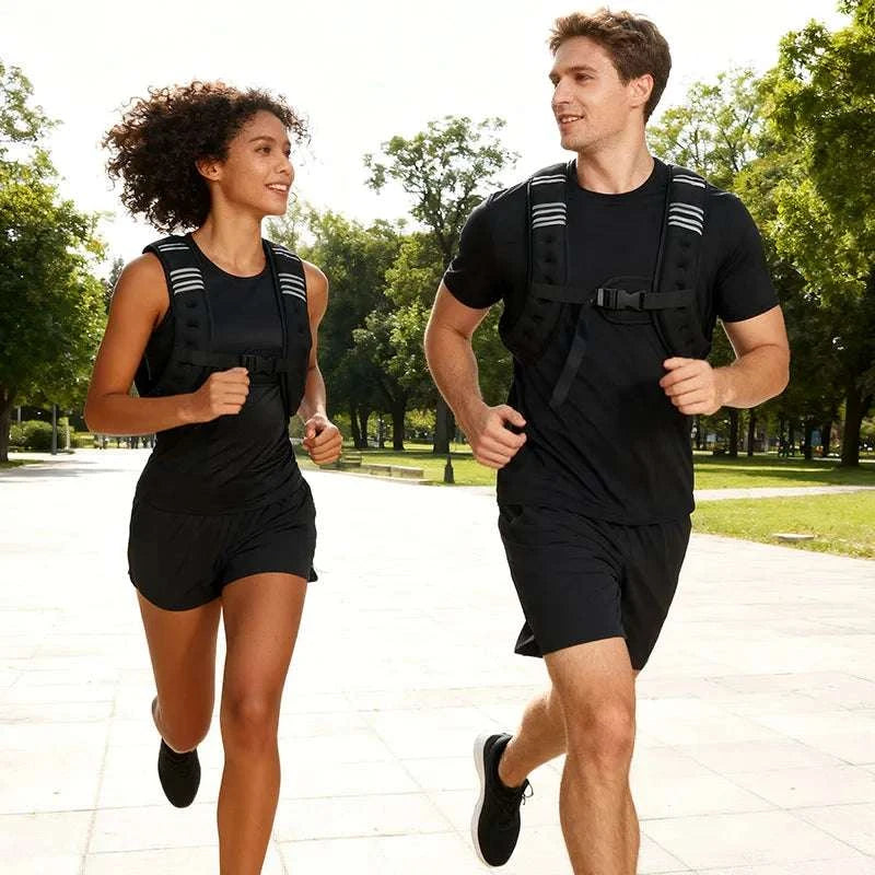 12lb Weighted Vest with Reflective Strips for Running & Strength Training-United States