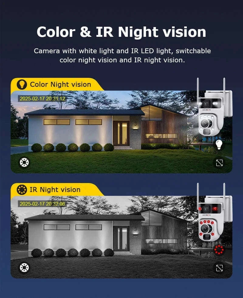 12MP Solar Security Camera with 60X Optical Zoom and Dual Lens-4G Version 60X Zoom / Poland