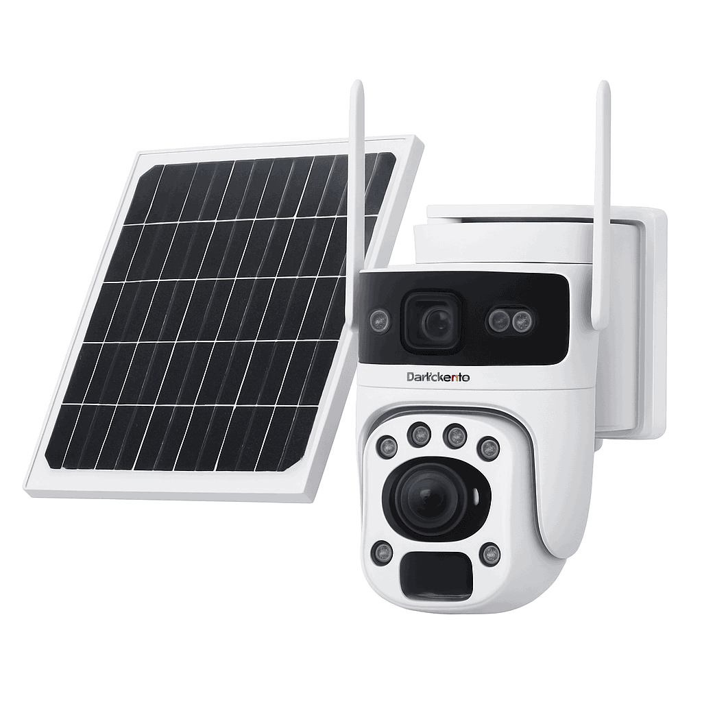 12MP Solar Security Camera with 60X Optical Zoom and Dual Lens-4G Version 60X Zoom / Poland