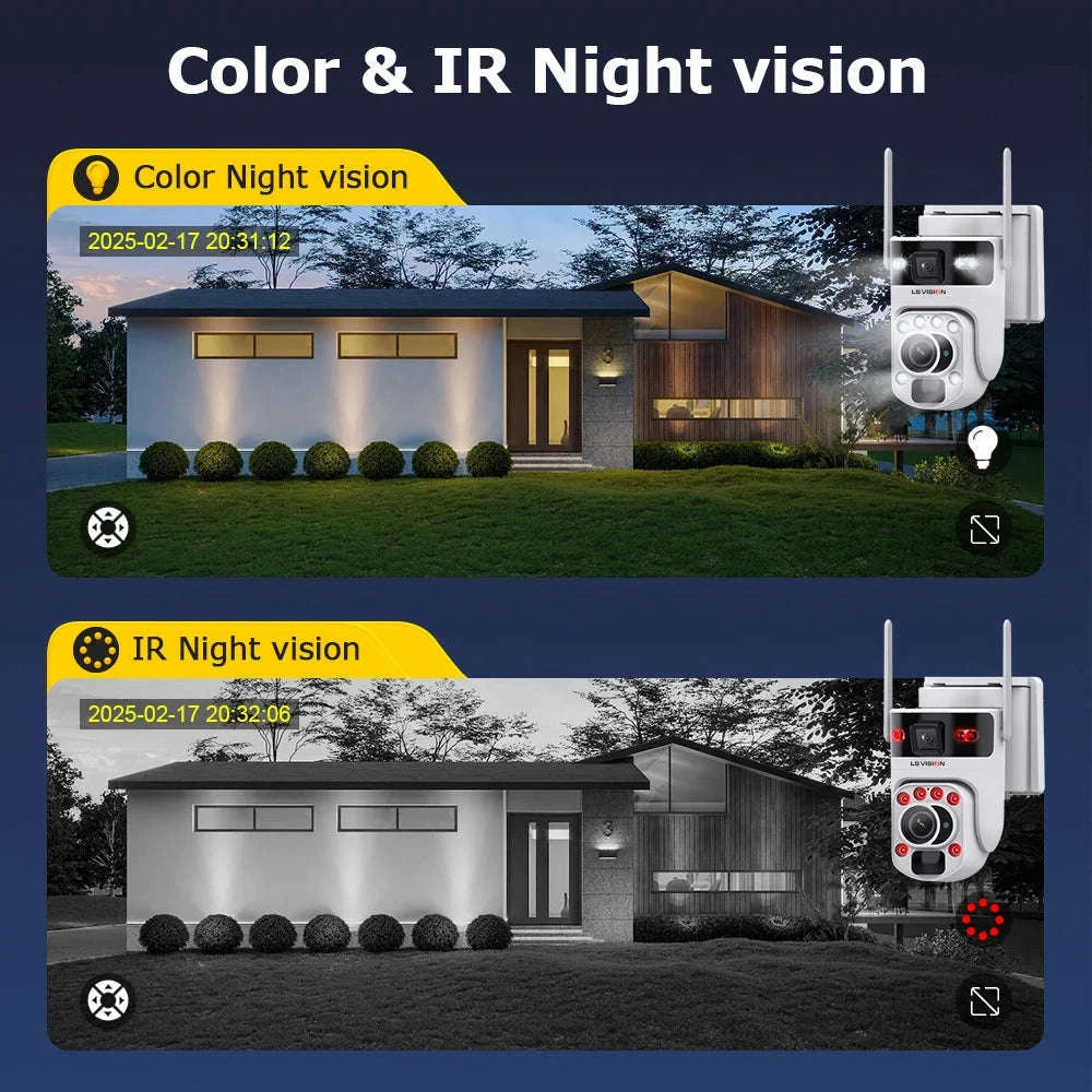 12MP Solar Security Camera with 60X Optical Zoom and Dual Lens-4G Version 60X Zoom / Poland