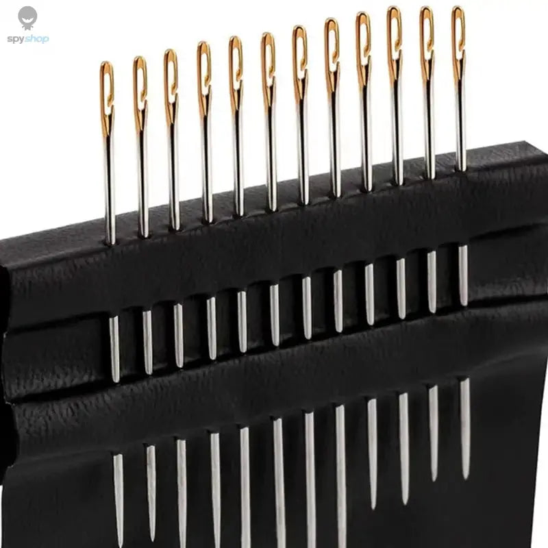 12pcs Blind Needle Elderly Needle-side Hole Hand Household Stainless Steel Sewing Needless Threading Apparel Sewing DIY Spy-shop.com