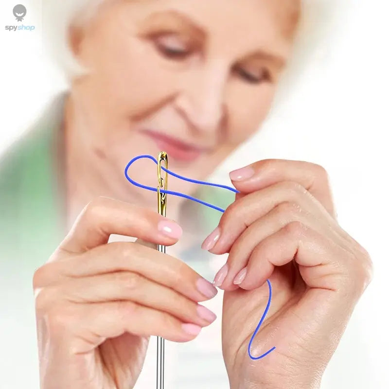 12pcs Blind Needle Elderly Needle-side Hole Hand Household Stainless Steel Sewing Needless Threading Apparel Sewing DIY Spy-shop.com
