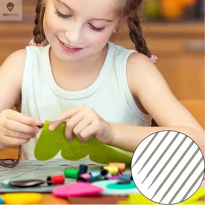 12pcs Blind Needle Elderly Needle-side Hole Hand Household Stainless Steel Sewing Needless Threading Apparel Sewing DIY Spy-shop.com