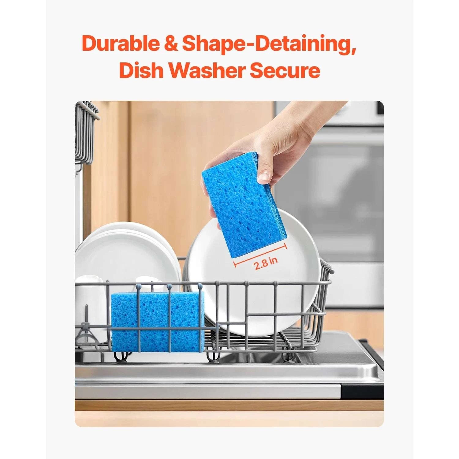 12pcs Natural Kitchen Sponges with Honeycomb Absorption Design-12 Pieces / United States