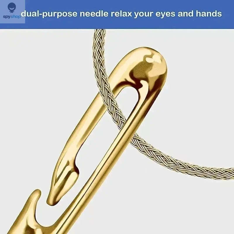 12pcs Side-Threading Sewing Needles for Easy DIY-Gold 12pcs