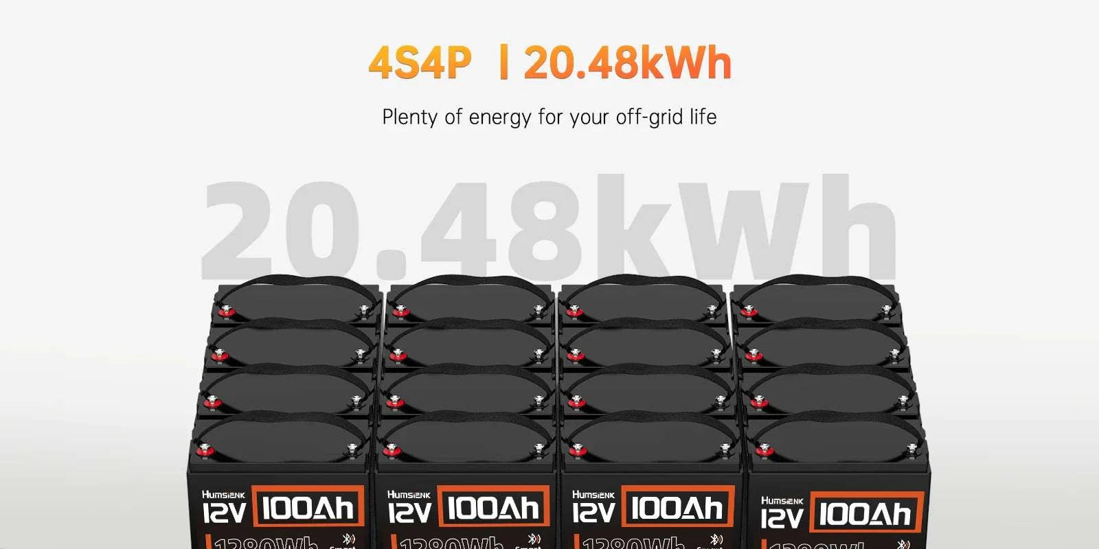 12V 100Ah LiFePO4 Battery 1280Wh with Bluetooth & 100A BMS-12V 100AH MAX BT / United States