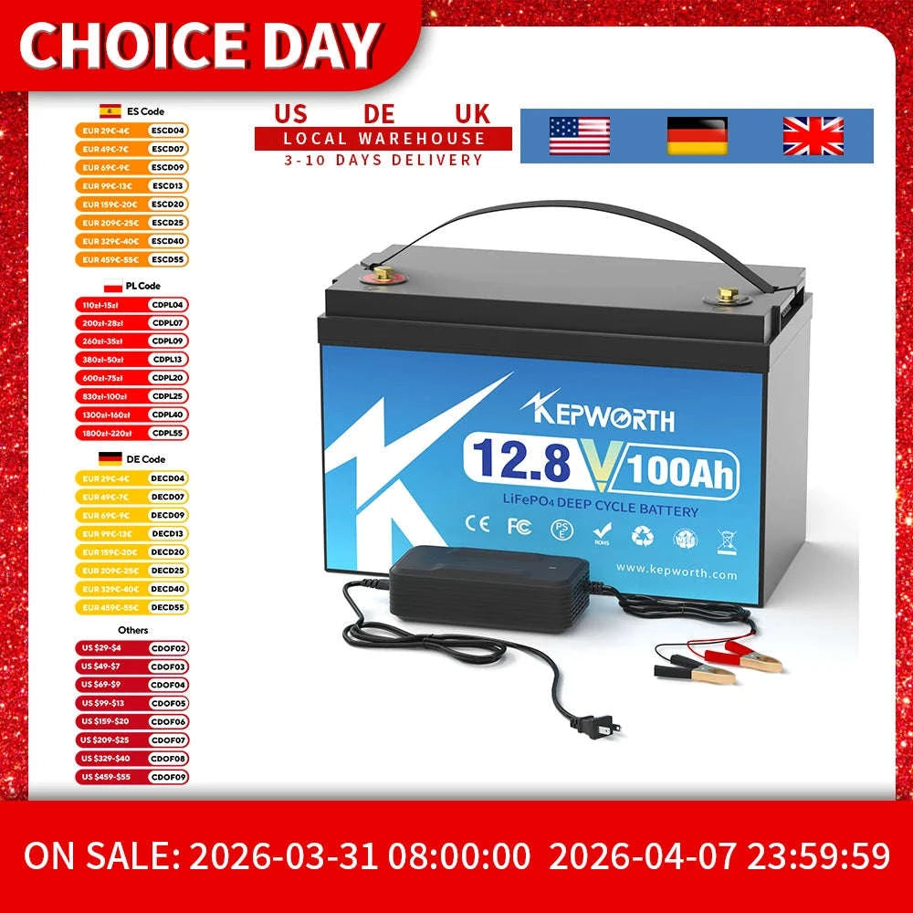 12V 100Ah LiFePO4 Battery Pack-12V 100Ah Bluetooth / United States