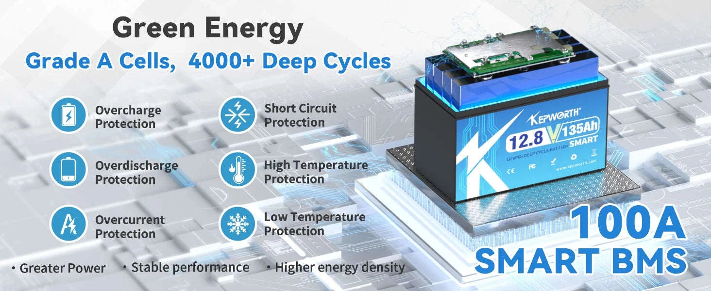 12V 135Ah LiFePO4 Battery with Bluetooth and 100A BMS-12V 135AH Bluetooth / Germany