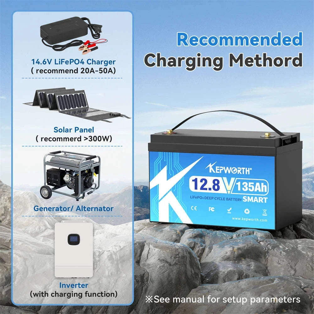 12V 135Ah LiFePO4 Battery with Bluetooth and 100A BMS-12V 135AH Bluetooth / Germany