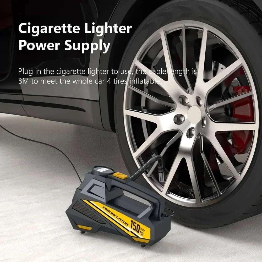 12V 150PSI Corded Car Tire Inflator with LED Light-C3012-1 air pump