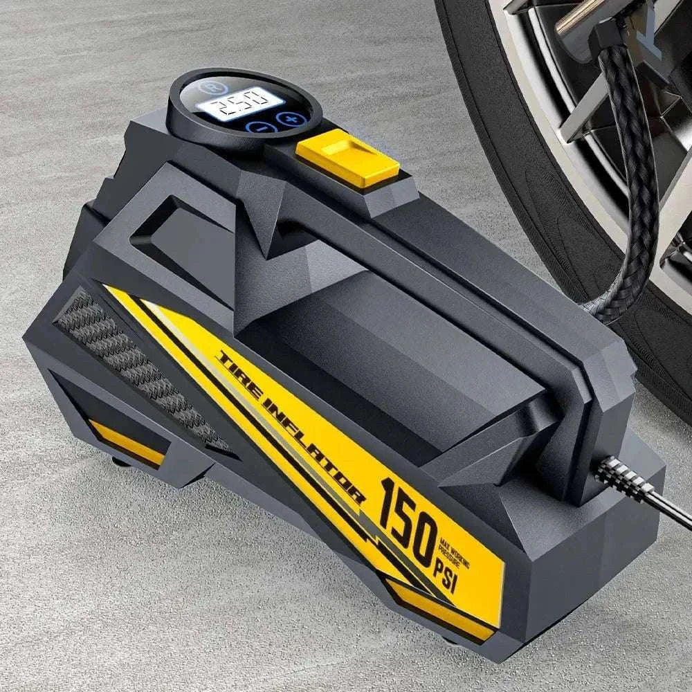 12V 150PSI Corded Car Tire Inflator with LED Light-C3012-1 air pump
