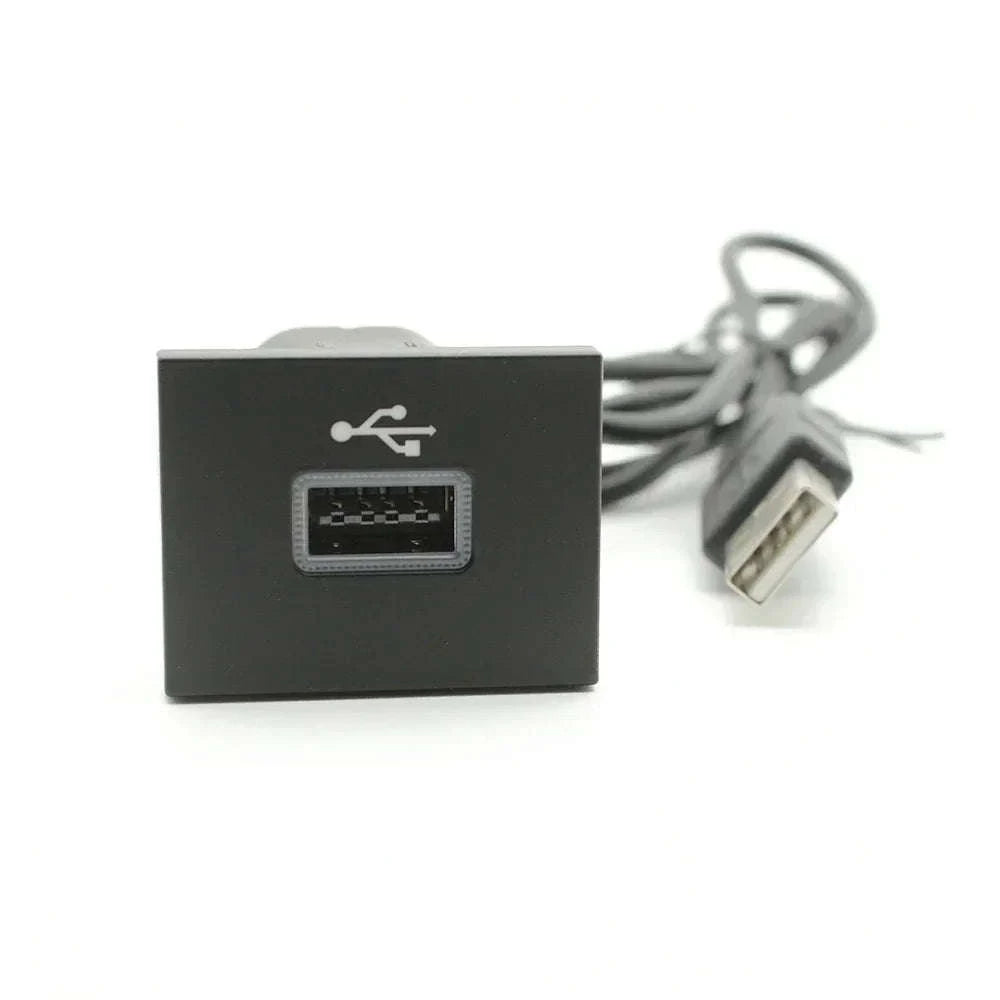 12V/24V Car Phone Charger Socket Double QC3.0 Type-C PD for Focus 2 2004-2011 MK2-Single PD Black