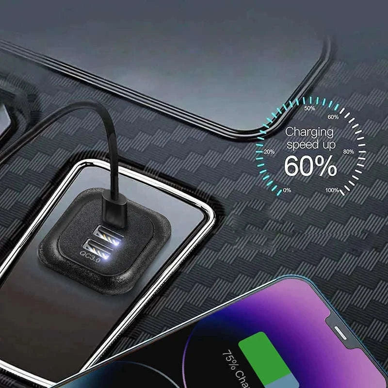 12V 24V Car USB Charger Socket with Voltmeter, QC 3.0 and USB-C PD-001 / China Mainland
