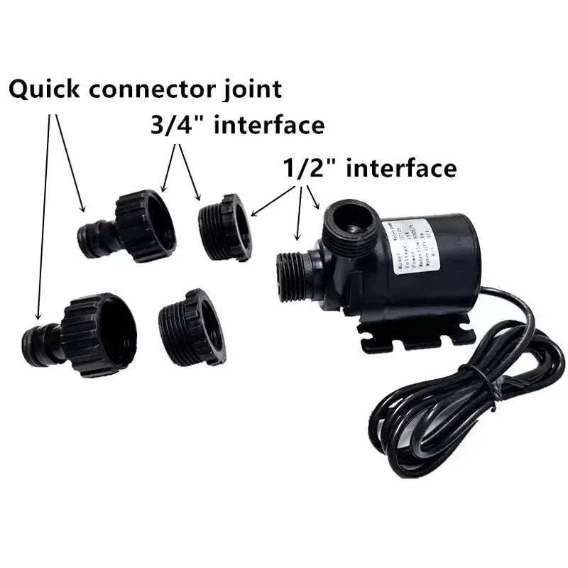 12V/24V High-Pressure Solar Water Pump 800L/H Ultra-Quiet-