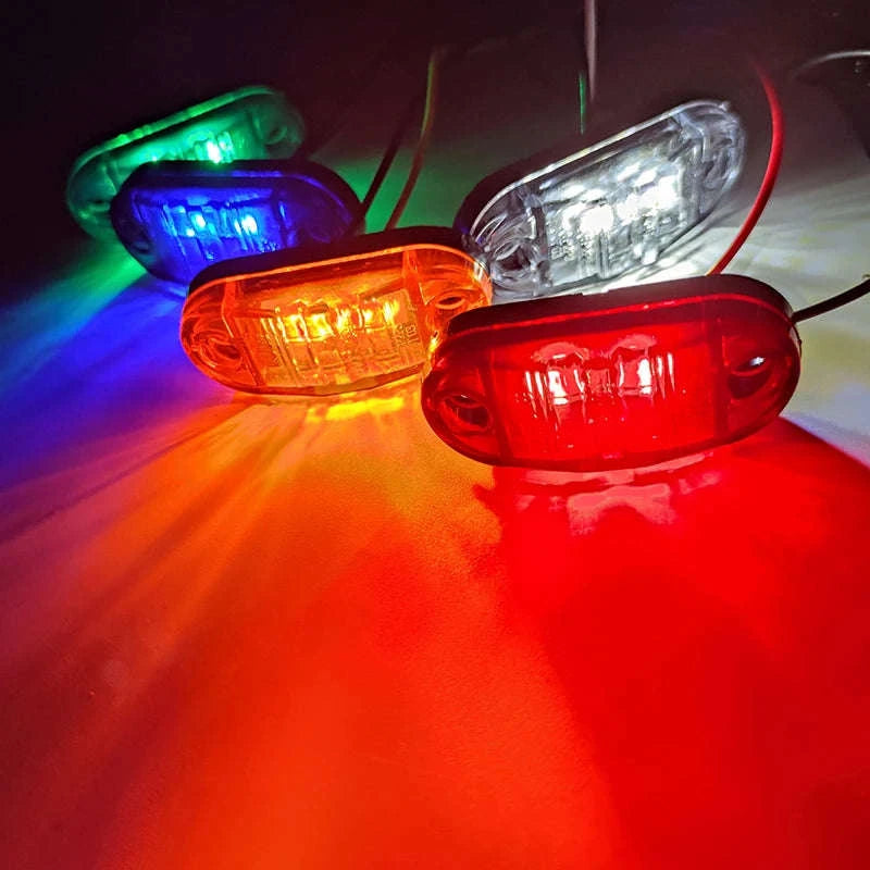 12V 24V LED Side Marker Lights for Truck Trailer-Blue / 20 Pieces