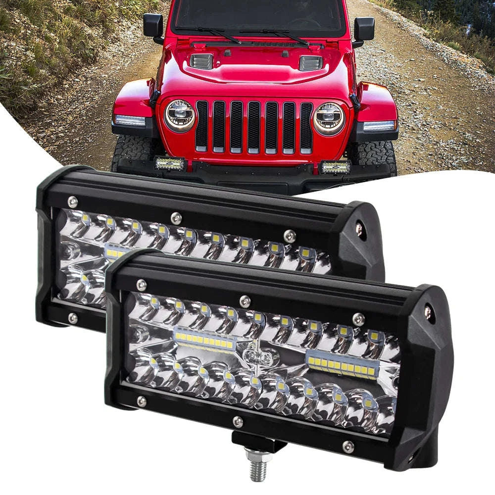 12V 24V LED Work Light Bar 4 Inch Square Offroad Light-1x 72w light