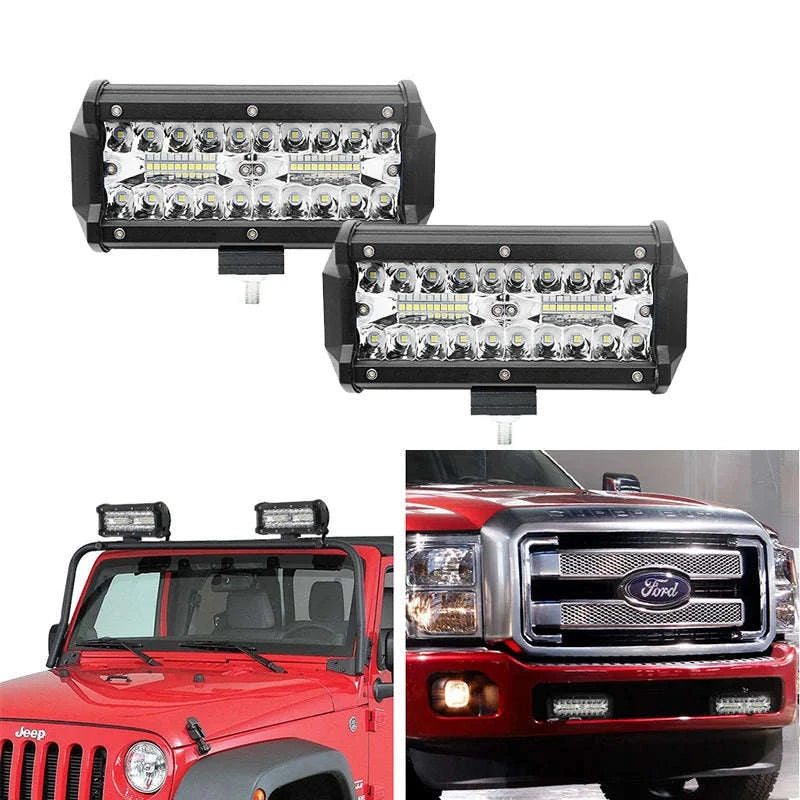 12V 24V LED Work Light Bar 4 Inch Square Offroad Light-1x 72w light