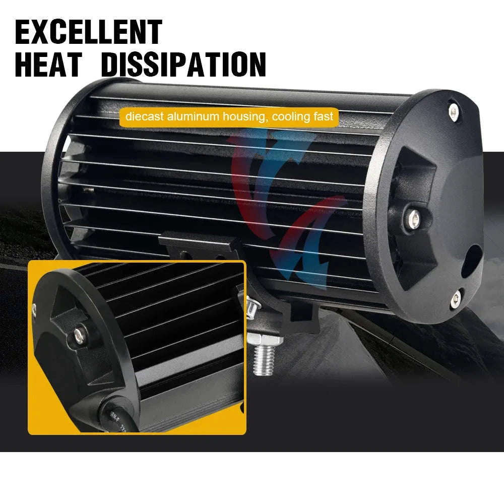 12V 24V LED Work Light Bar 4 Inch Square Offroad Light-1x 72w light