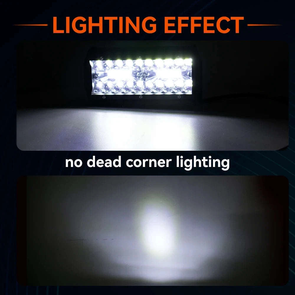 12V 24V LED Work Light Bar 4 Inch Square Offroad Light-1x 72w light