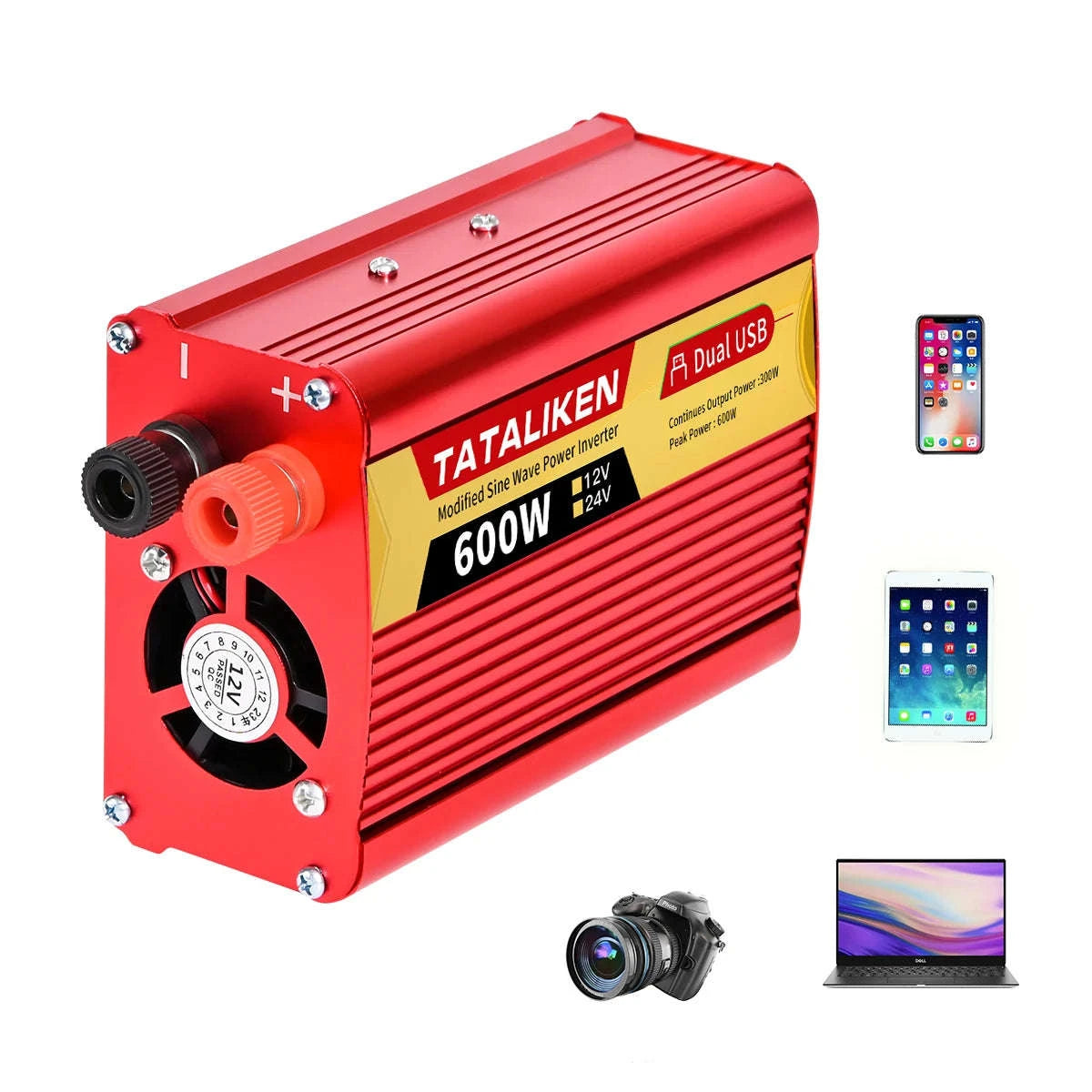 12V/24V Power Inverter 600W-2500W AC 110V Universal Socket-12V 1500W 110V 60HZ