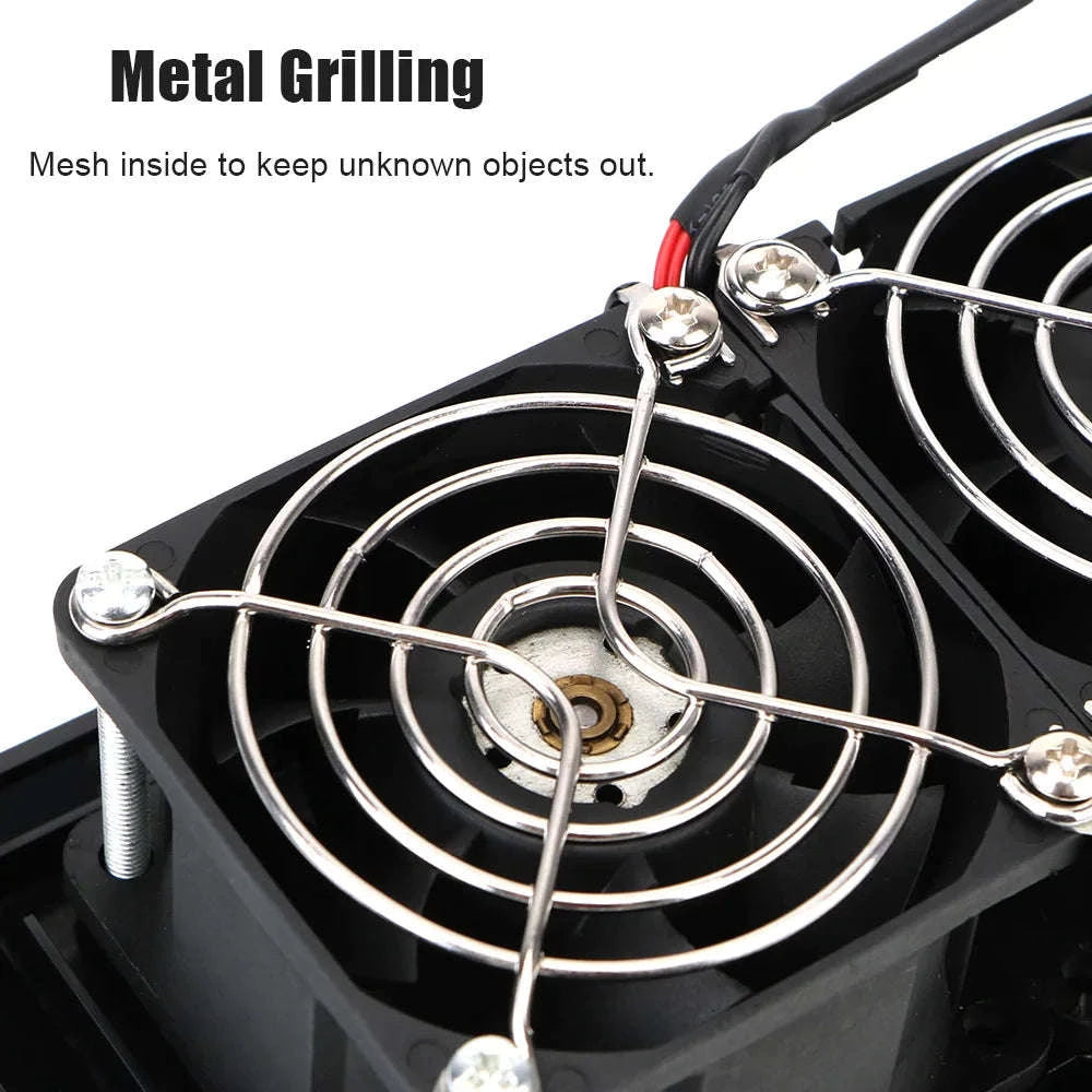 12V 25W Caravan Side Air Vent Exhaust Fan Kit-black