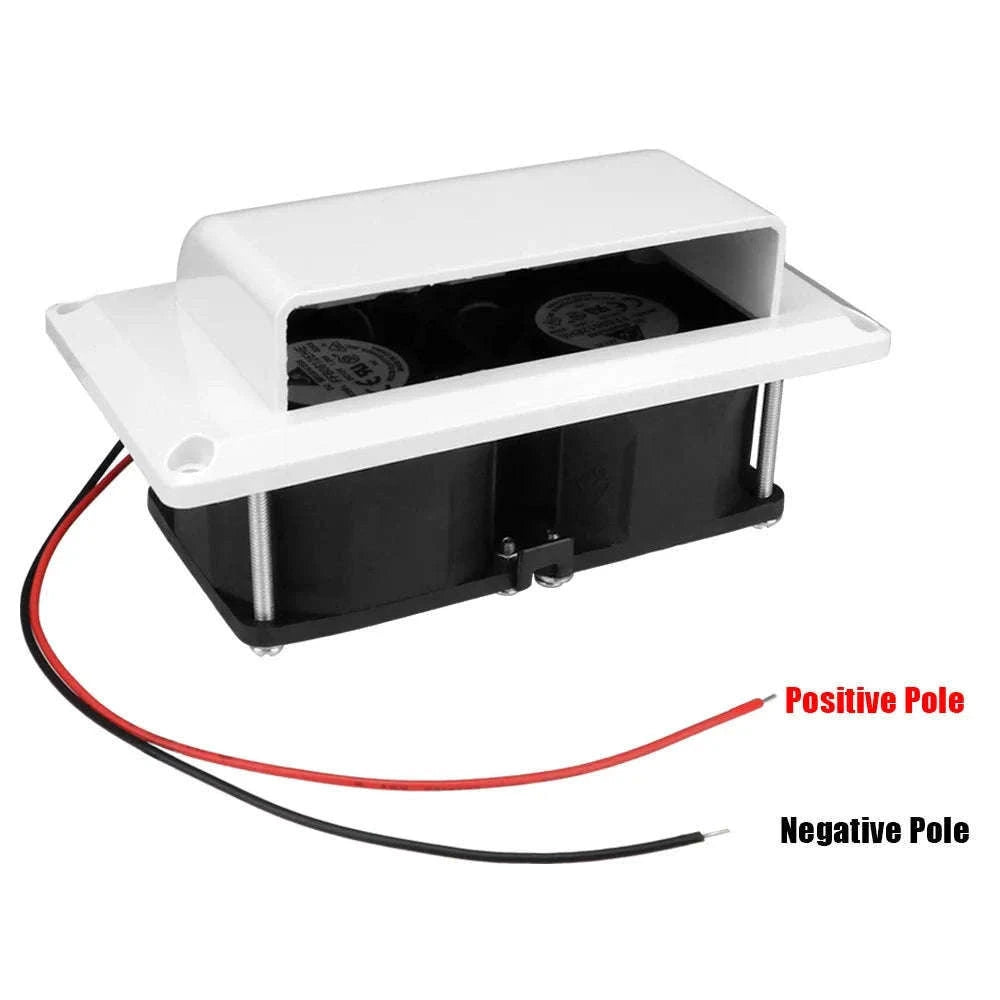12V 25W Caravan Side Air Vent Exhaust Fan Kit-black