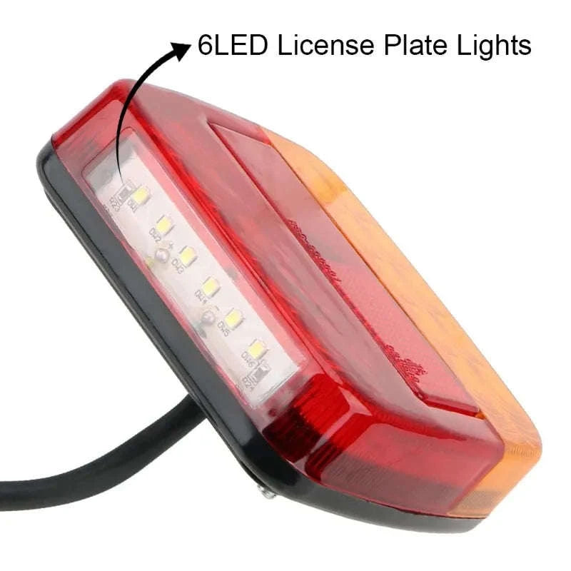 12V 26‑LED Tail Light with Number Plate Light-1pcs