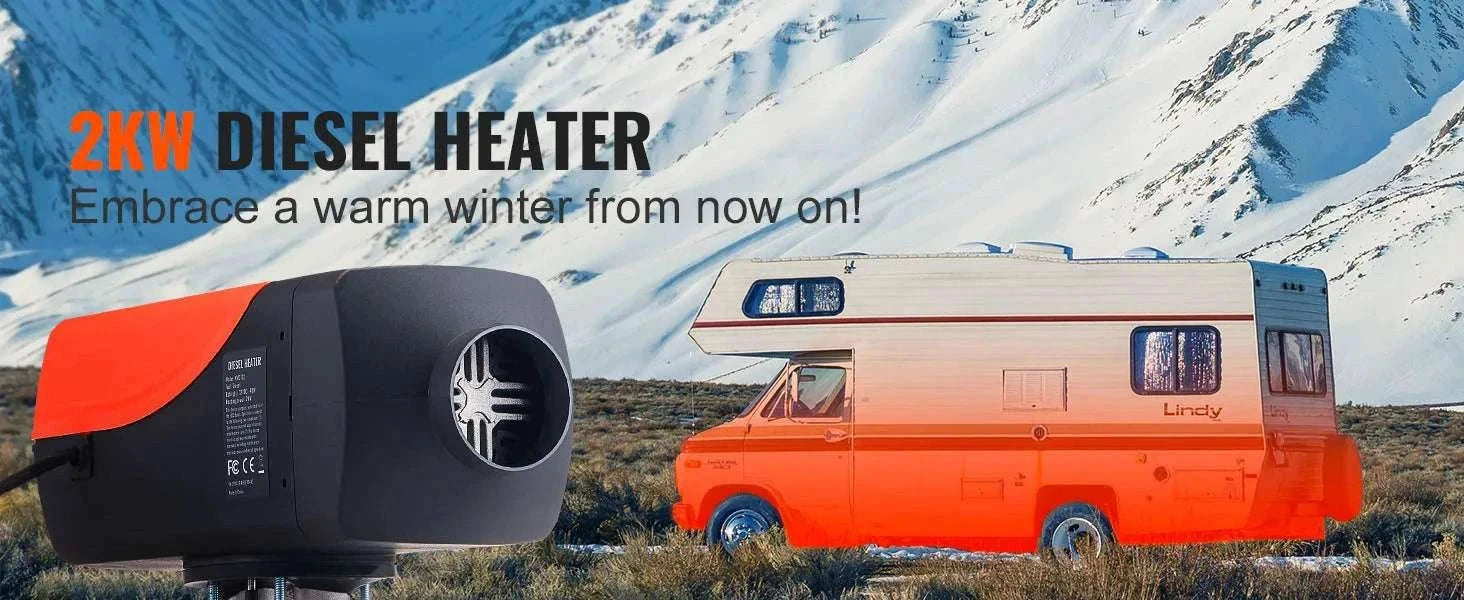 12V 2KW Bluetooth Diesel Air Heater with Remote & LCD Control-2kw Bluetooth / United States