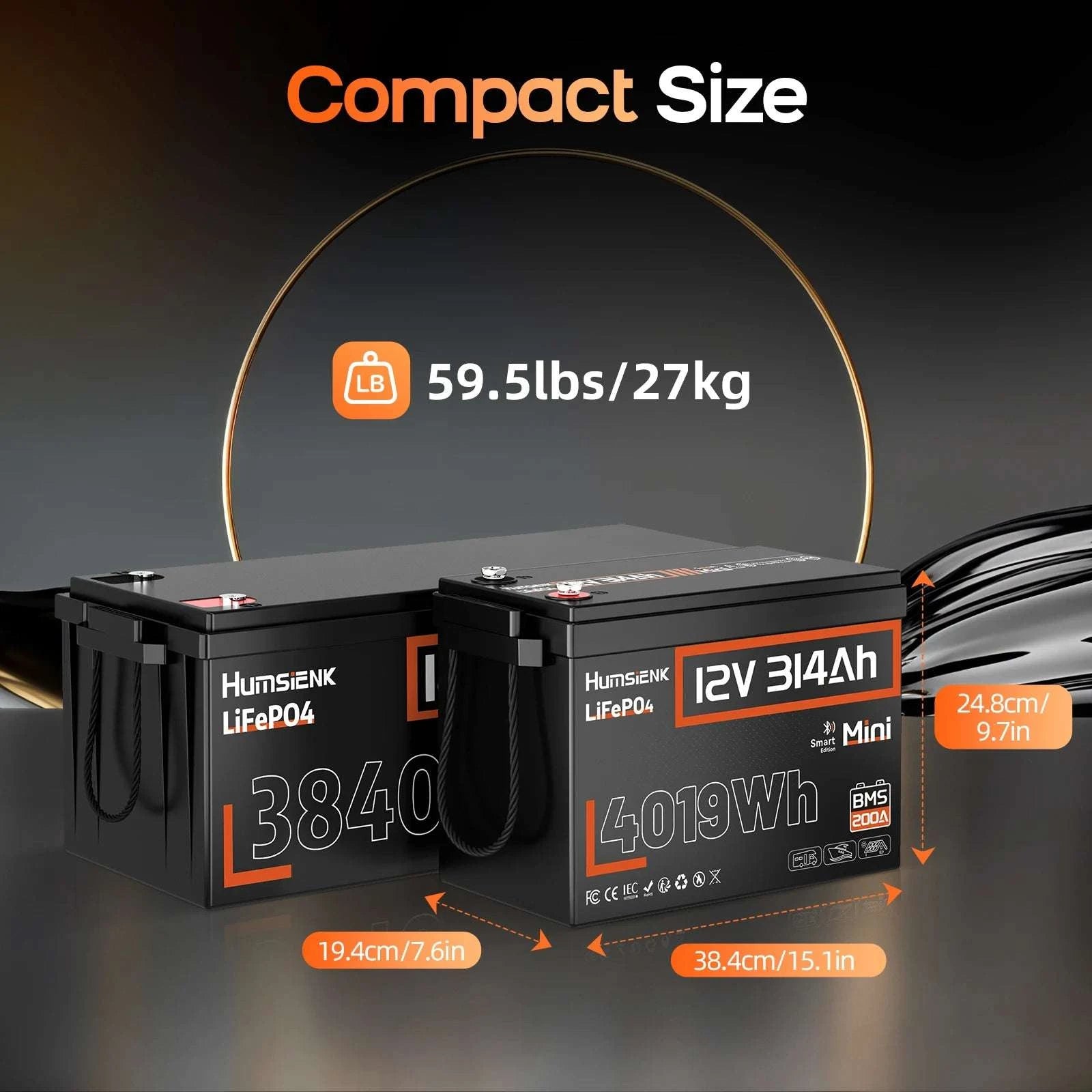 12V 314Ah LiFePO4 Battery with 200A BMS for RV, Marine & Solar-12V 314AH / United States
