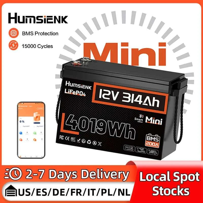 12V 314Ah LiFePO4 Battery with 200A BMS for RV, Marine & Solar-12V 314AH / United States