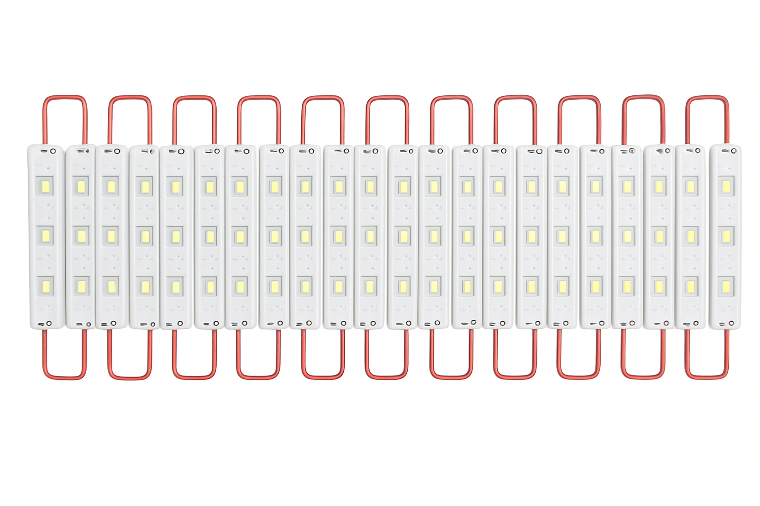12V 60 LED осветителен комплект за вътрешно осветление на ван, RV, моторна каравана, лодки, каравани, ремаркета, LWB работилница, 20 модула, бял