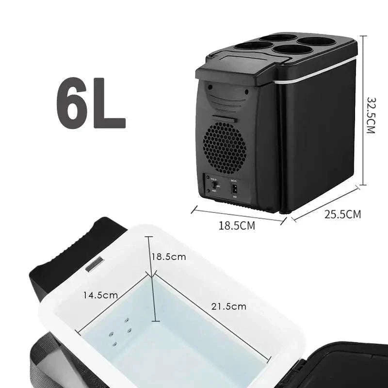 12V 6L Car Cooler and Warmer Mini Fridge for Travel-6L / China Mainland