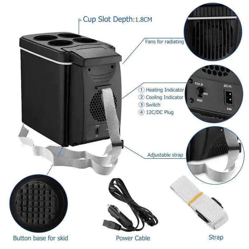 12V 6L Car Cooler and Warmer Mini Fridge for Travel-6L / China Mainland